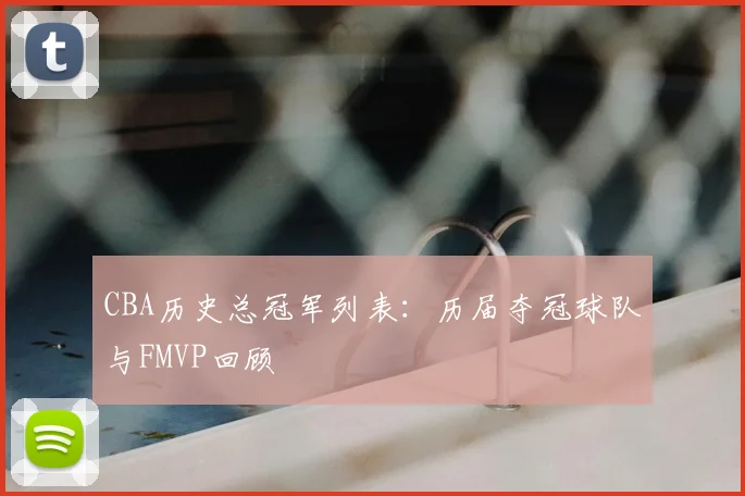 CBA历史总冠军列表:历届夺冠球队与FMVP回顾