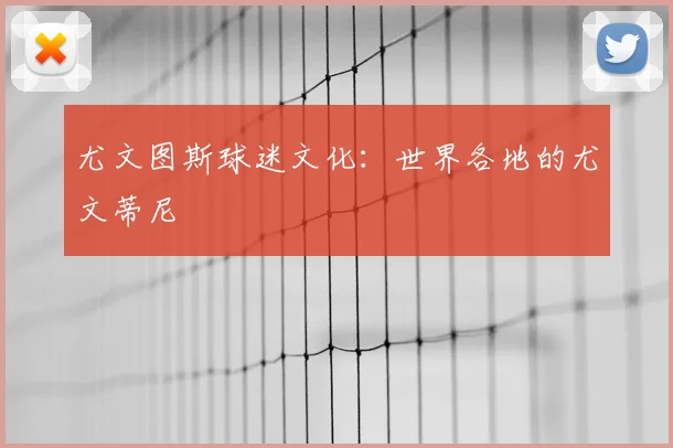 尤文图斯球迷文化：世界各地的尤文蒂尼
